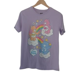 Care Bears T-Shirt with Rainbow Design 2023 100% Cotton Colorful Lavender